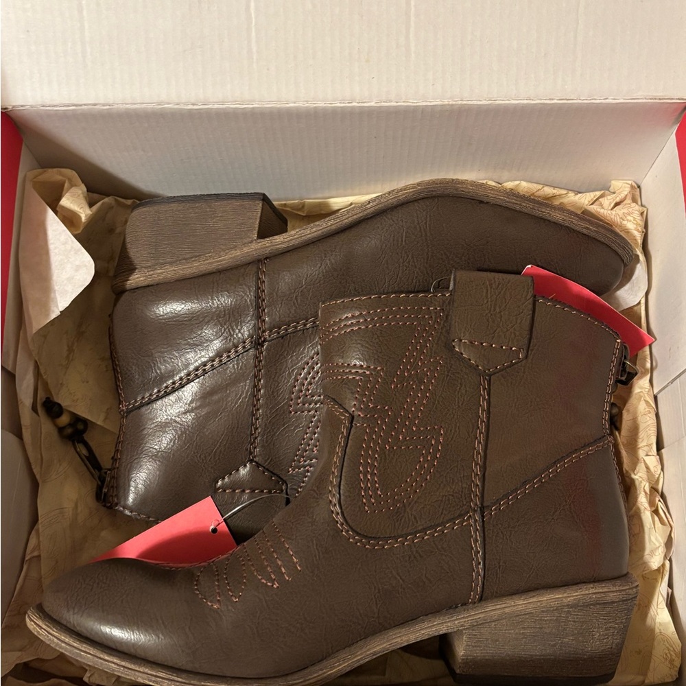 Brown Leather Ankle Boots
